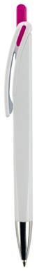 Toppoint Riva hardcolour balpen - Wit / Donker Roze