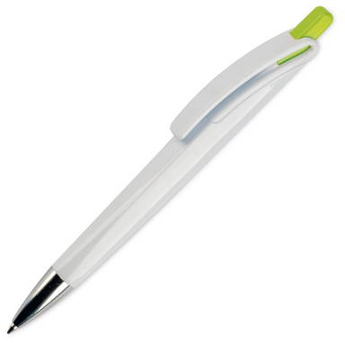  Toppoint Riva hardcolour balpen - Wit / Lichtgroen