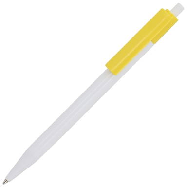 Toppoint Kuma hardcolour balpen - Wit / Geel