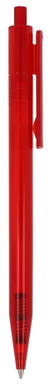 Toppoint Kuma transparant balpen - Transparant / Rood