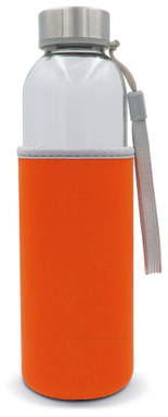 Waterfles glas met sleeve 500ml