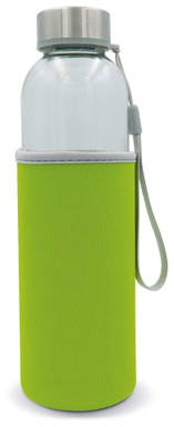 Waterfles glas met sleeve 500ml