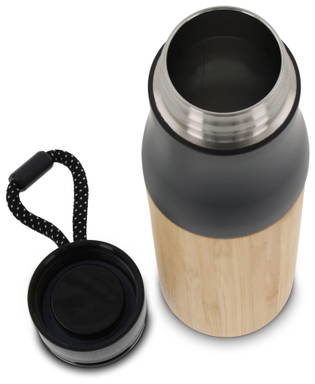 Thermofles met touw bamboe 500ml