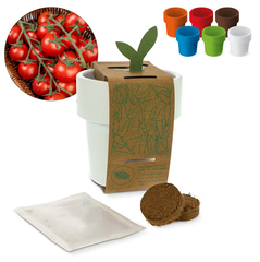 Hot-but-cool beker met kerstomaten zaadjes