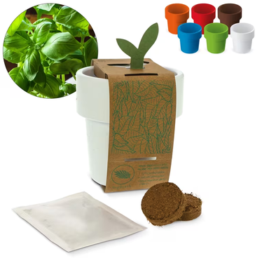 Hot-but-cool beker met basilicum zaadjes