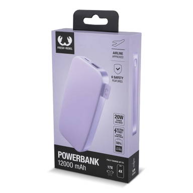 Fresh 'n Rebel Powerbank 12000mAh USB-C Fast Charging 20W - Lila