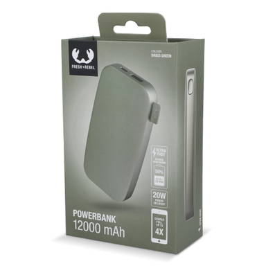 Fresh 'n Rebel Powerbank 12000mAh USB-C Fast Charging 20W - Dried Green