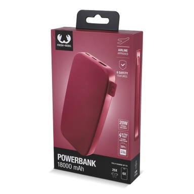 Fresh 'n Rebel Powerbank 18000mAh USB-C Fast Charging 20W - Rood