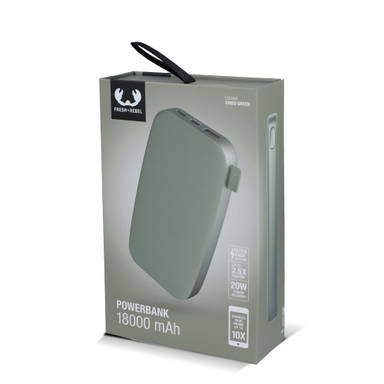 Fresh 'n Rebel Powerbank 18000mAh USB-C Fast Charging 20W - Dried Green