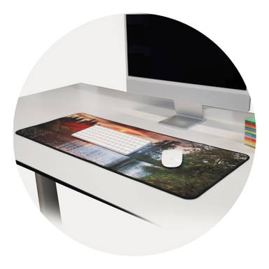 Tapis de bureau 78 x 30 cm - Blanc