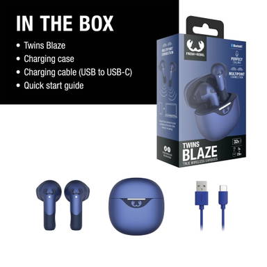 3TW2200 I Fresh 'n Rebel Twins Blaze - True Wireless earbuds with ENC