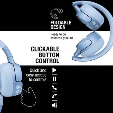 Fresh 'n Rebel Code Fuse-Wireless on-ear headphone - Lichtblauw