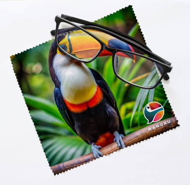 R-PET microvezel reinigingsdoek 15 x 15 cm - Wit
