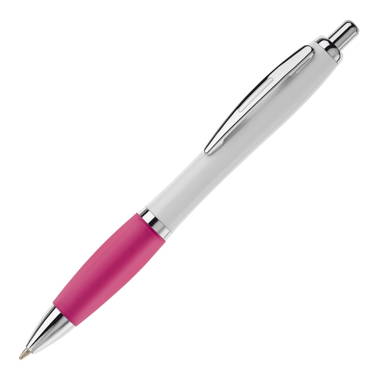 Grip white Kugelschreiber - Weiß / Rosa