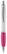 Grip white balpen - Wit / Roze
