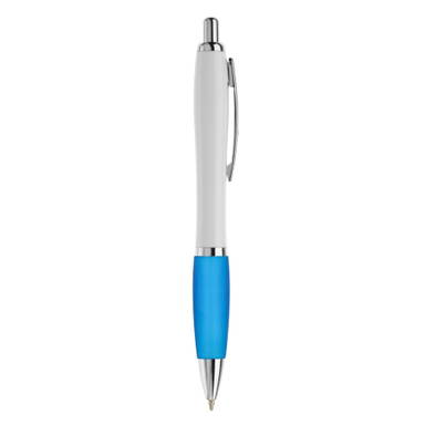Grip white Kugelschreiber - Weiß / Hellblau