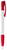 Toppoint Nash grip hardcolour balpen - Wit / Rood