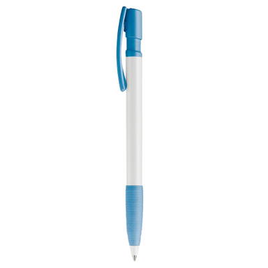 Stylo Toppoint Nash grip hardcolour - Blanc / Bleu clair