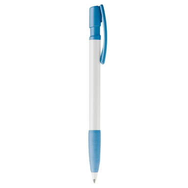 Stylo Toppoint Nash grip hardcolour - Blanc / Bleu clair