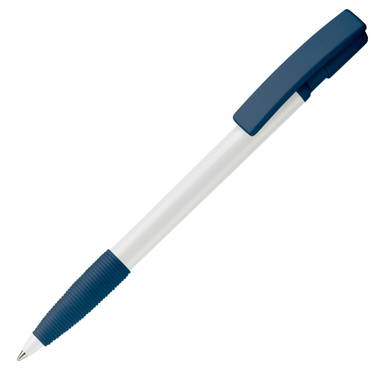 Stylo Toppoint Nash grip hardcolour - Blanc / Bleu foncé