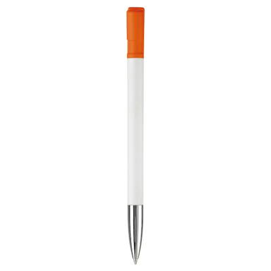Stylo Toppoint Nash pointe métallique hardcolour - Blanc / Orange