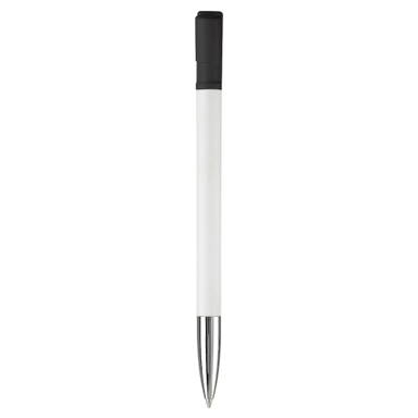 Stylo Toppoint Nash pointe métallique hardcolour - Blanc / Noir