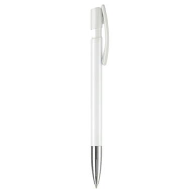 Stylo Toppoint Nash pointe métallique hardcolour - Blanc / Blanc