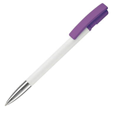 Stylo Toppoint Nash pointe métallique hardcolour - Blanc / Violet