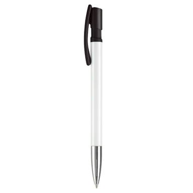 Stylo Toppoint Nash pointe métallique hardcolour - Blanc / Noir