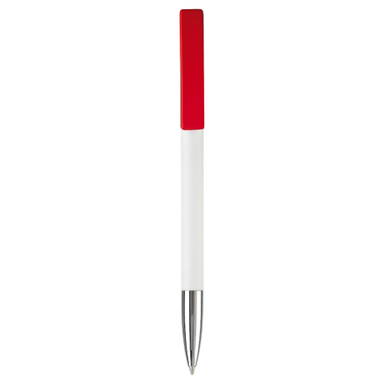 Stylo Toppoint Nash pointe métallique hardcolour - Blanc / Rouge