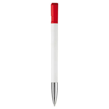 Stylo Toppoint Nash pointe métallique hardcolour - Blanc / Rouge