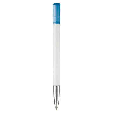 Stylo Toppoint Nash pointe métallique hardcolour - Blanc / Bleu clair