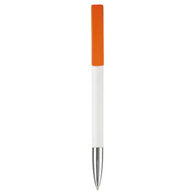 Stylo Toppoint Nash pointe métallique hardcolour - Blanc / Orange