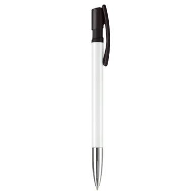 Stylo Toppoint Nash pointe métallique hardcolour - Blanc / Noir
