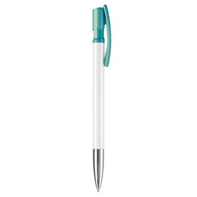 Stylo Toppoint Nash pointe métallique hardcolour - Blanc / Turquoise