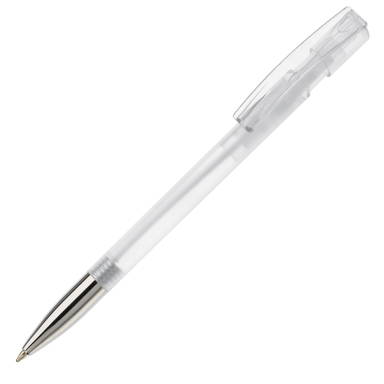 Stylo stylo Nash pointe métallique transparent - Transparent / Blanc