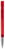 Toppoint Nash metal tip transparant balpen - Transparant / Rood