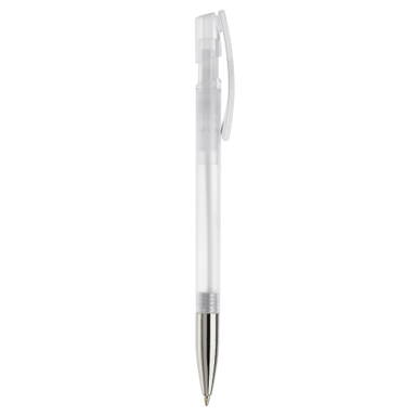 Stylo stylo Nash pointe métallique transparent - Transparent / Blanc