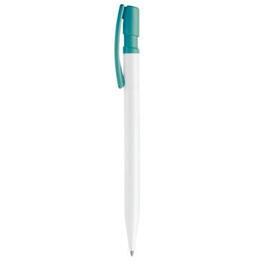 Toppoint Nash hardcolour ballpoint - White / Turquoise
