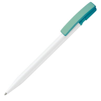 Toppoint Nash hardcolour ballpoint - White / Turquoise