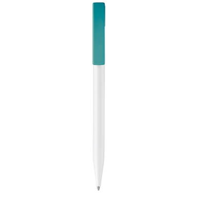 Toppoint Nash hardcolour ballpoint - White / Turquoise