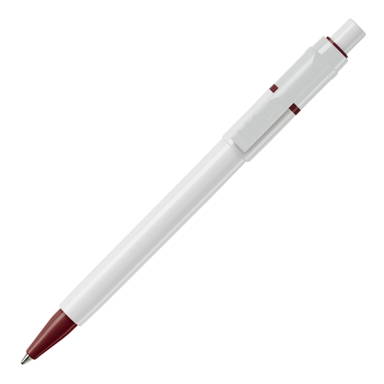 Stilolinea Baron hardcolour ballpoint pen - White / Dark Red