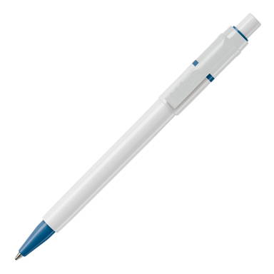 Stilolinea Baron hardcolour ballpoint pen - White / Light Blue