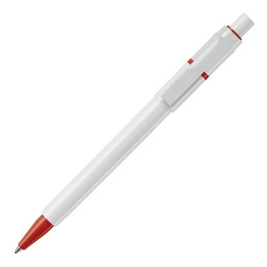 Stilolinea Baron hardcolour ballpoint pen - White / Red