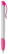 Toppoint Apollo grip hardcolour balpen  - Wit / Roze
