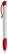 Toppoint Apollo grip hardcolour balpen  - Wit / Rood