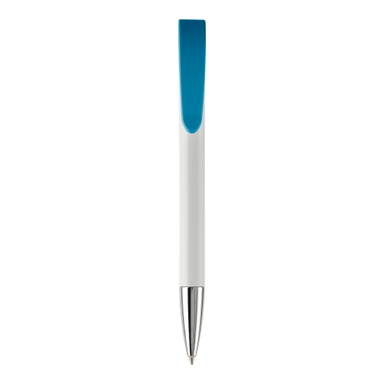 Stylo métal Toppoint Apollo hardcolour - Blanc / Turquoise
