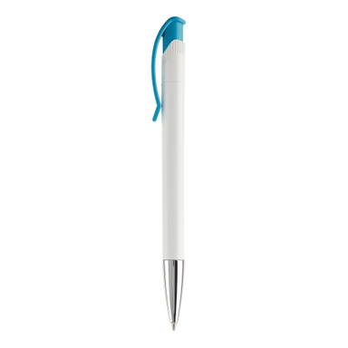 Stylo métal Toppoint Apollo hardcolour - Blanc / Turquoise