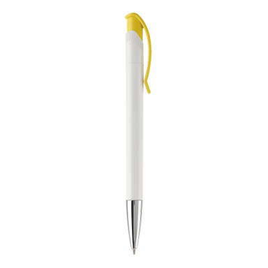 Stylo métal Toppoint Apollo hardcolour - Blanc / Jaune