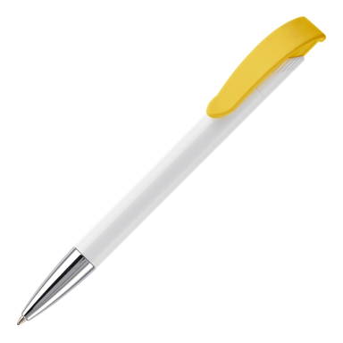 Stylo métal Toppoint Apollo hardcolour - Blanc / Jaune